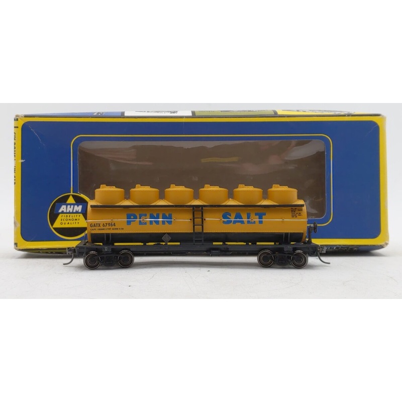 AHM 2429D HO GATX Penn Salt 6-Dome Chemical Tank Car #67964 EX/Box