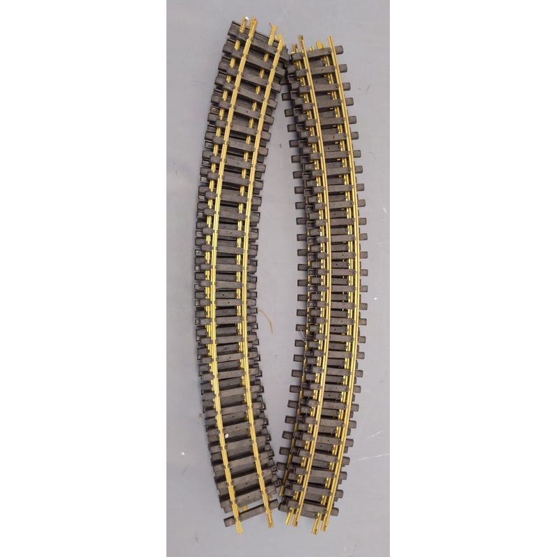 Aristo-Craft 11800 Euro-Style Brass 10 Ft. Diameter Curved Track Sections (12) VG