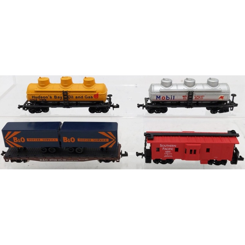 Assorted MP, LF, & Atlas N Scale Freight Cars: 1655, 3415, 7766, 8709 [4] LN