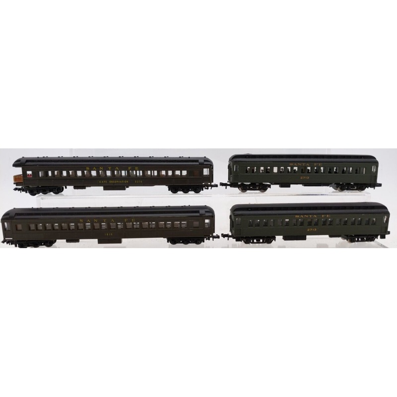 Assorted N Scale Santa Fe Passenger Cars: 2713, 1835, 3275 [4] LN