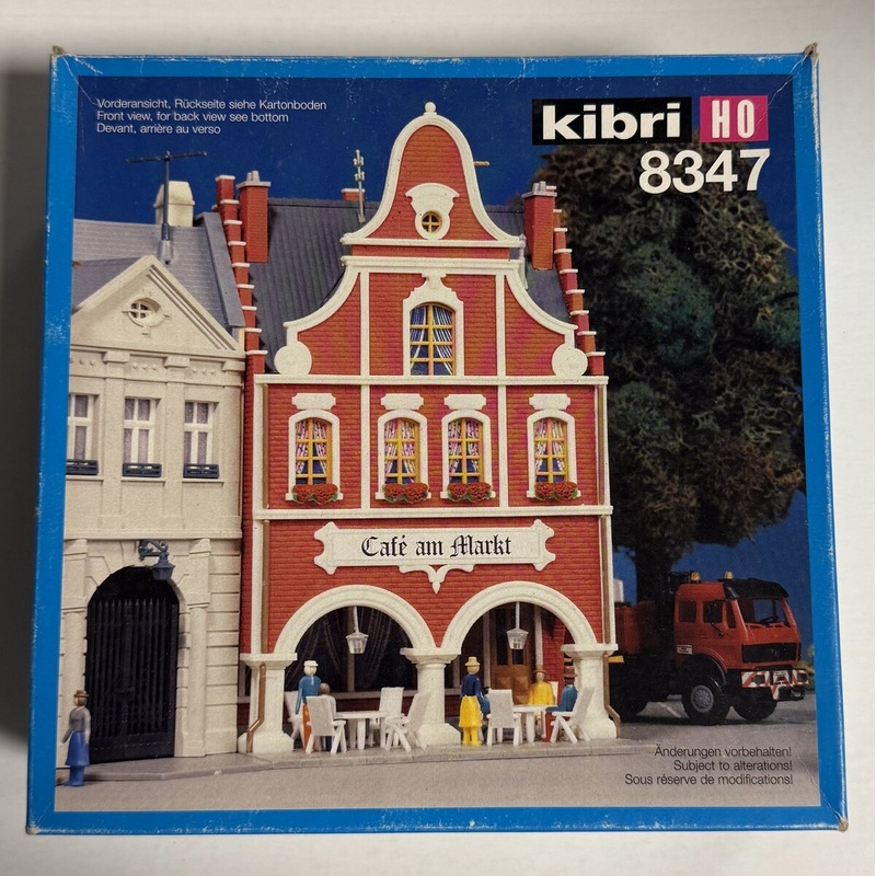 Kibri 8347 HO Scale Cafe at The Market Plastic Model Building Kit