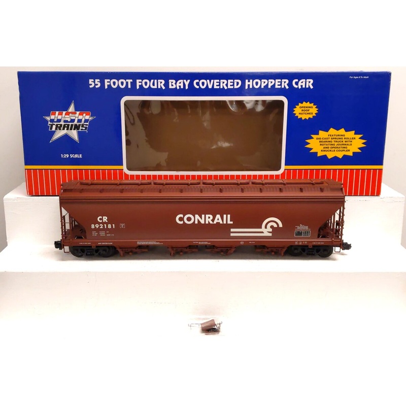 USA Trains R14113 G Scale Conrail 4-Bay Center Flow Hopper #892181 LN/Box