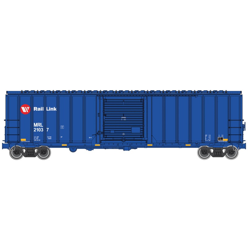 Walthers 910-2186 HO Montana Rail Link 50′ ACF Exterior-Post Boxcar RTR #21037 MT/Box