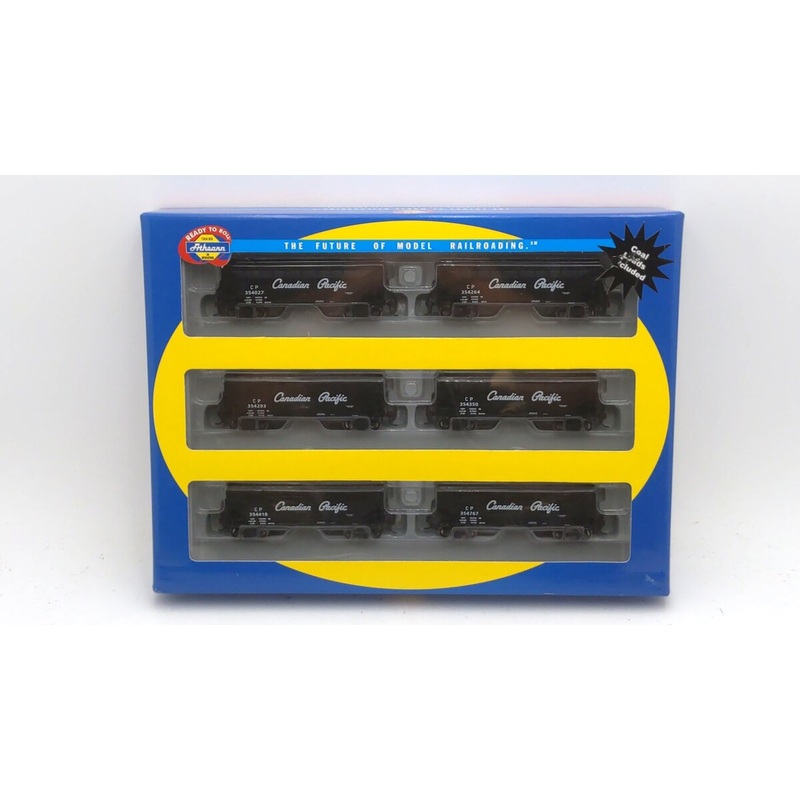 Athearn 70835 HO Scale Canadian Pacific 34′ 2 Bay Offset Hopper (Pack of 6) NIB