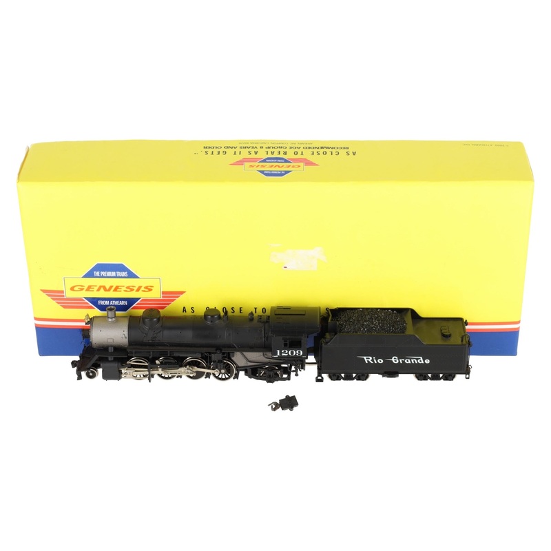 Athearn G9026 HO Scale D&RGW 2-8-2 Light Steam Loco & Tender #1209 VG/Box