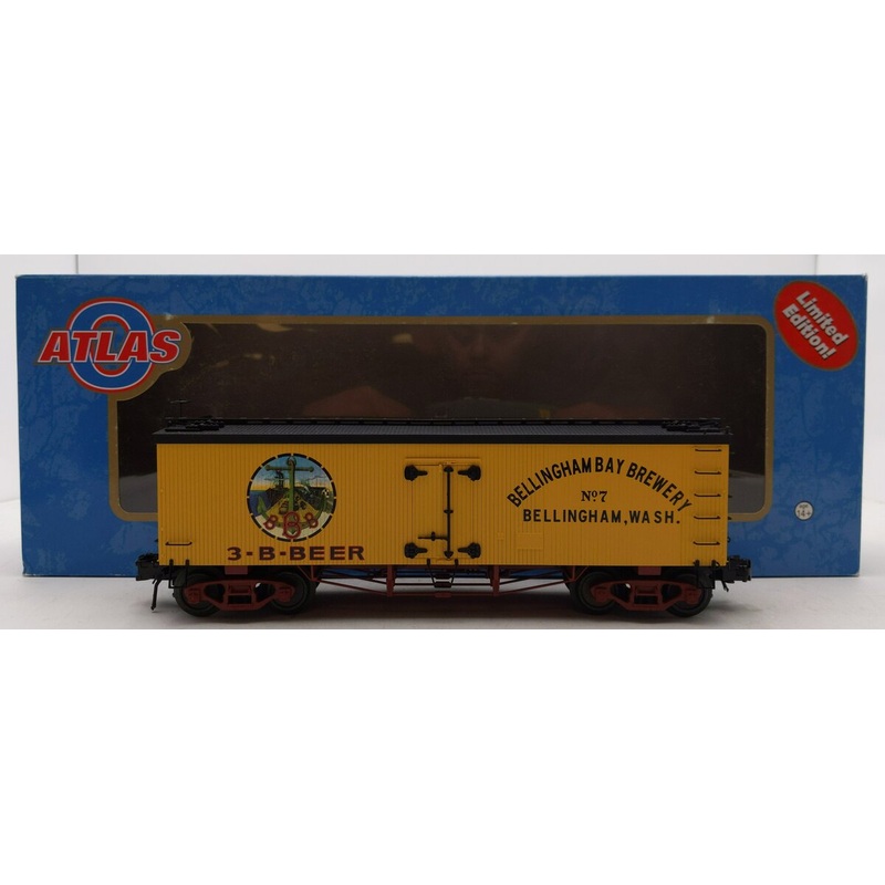 Atlas 8073 O 3-B Beer 36′ Wood Reefer Car – 3 Rail LN/Box