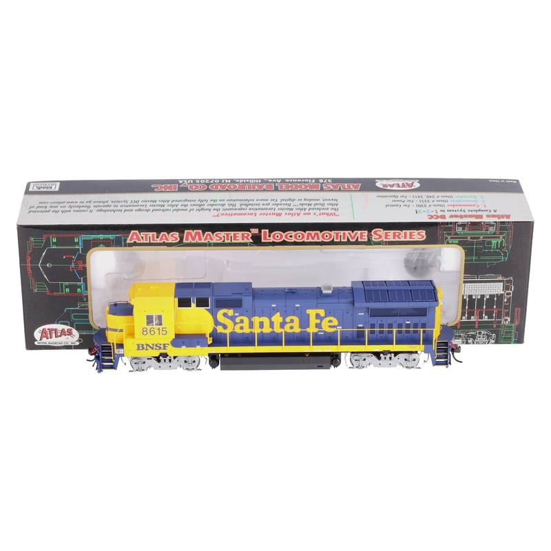 Atlas 9033 HO Scale BNSF/ATSF Dash 8-40B Powered Diesel Locomotive #8615 MT/Box