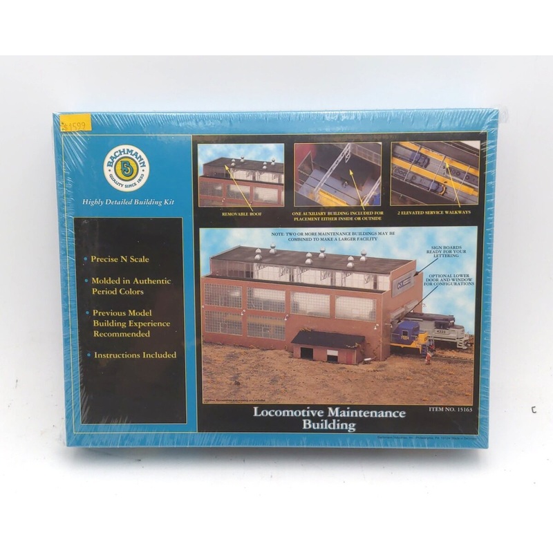 Bachmann 15163 N Scale Locomotive Maintenance Building Kit MT/Box