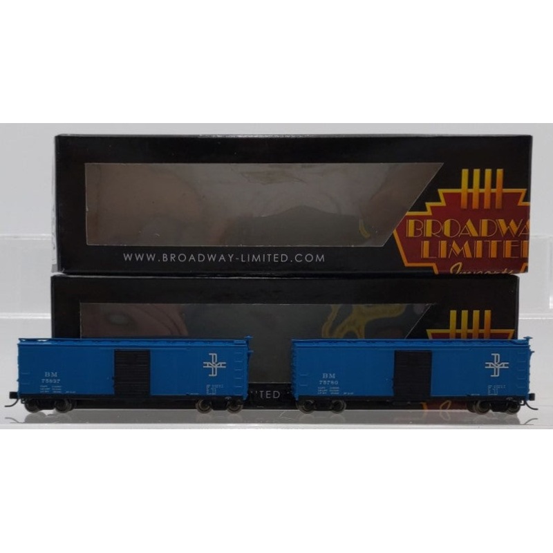 Broadway Limited 7274 N Boston & Maine 40′ Steel Boxcar (Pack of 2) LN/Box