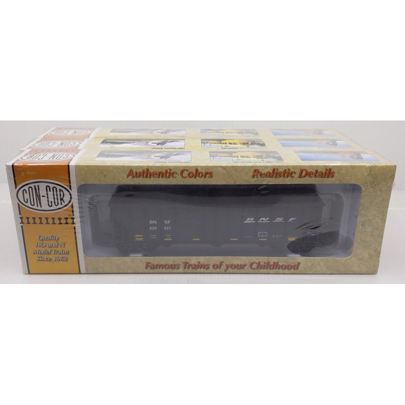 Con-Cor 0001-000513 HO Scale BNSF 100 Ton Coal Hopper 3-Pack MT/Box