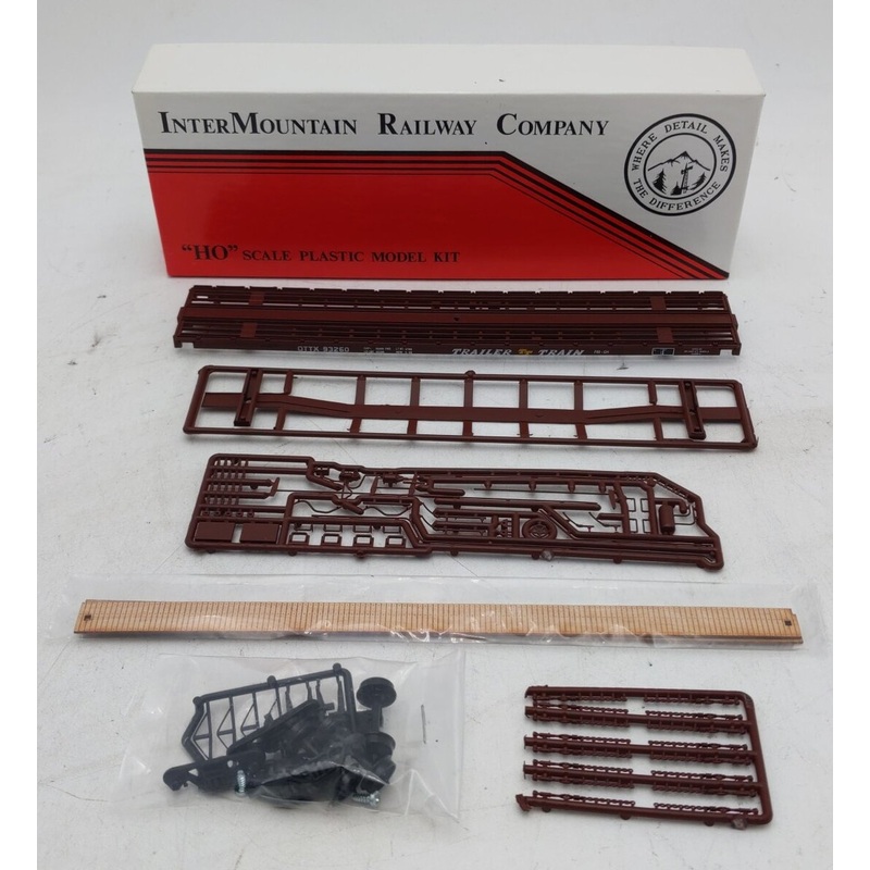 Intermountain 41405-05 HO OTTX 60′ Wood Deck Flat Car Kit #93260 EX/Box