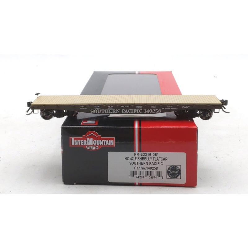 InterMountain RR-32316-08 HO Scale Southern Pacific Fishbelly Flat Car #140258 LN/Box