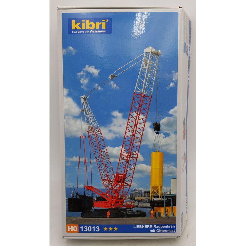 Kibri 13013 HO Twin Jib Lattice Crane with Crawler Tracks Plastic Model Kit VG/Box