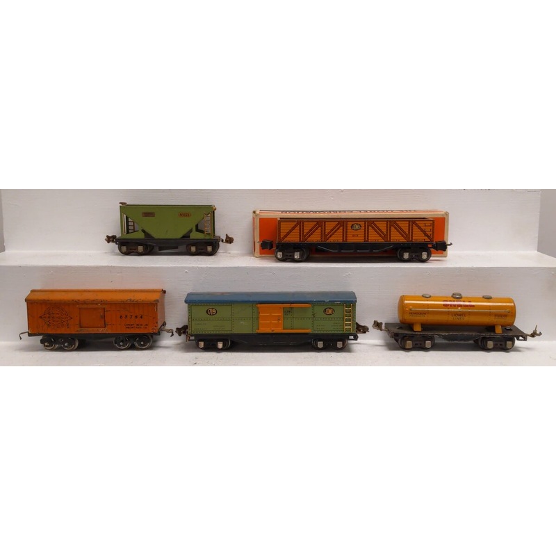 Lionel Vintage O Assorted Freight Cars: 653, 1680, 1719, 2717, 65784 [5] VG/Box