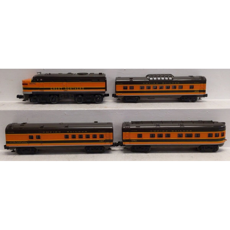 Lionel 325 O Empire Builder Lot [325, 1307, 1250, 1292] EX