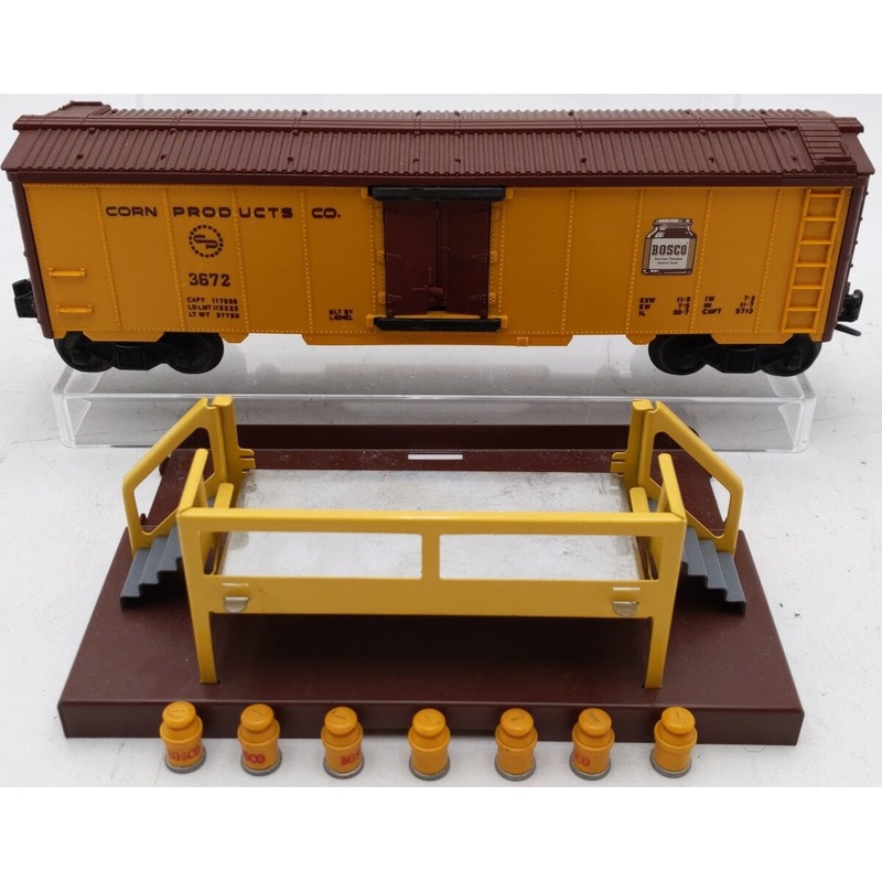 Lionel 3672 Vintage O Corn Products Co -Bosco Operating Milk Car VG