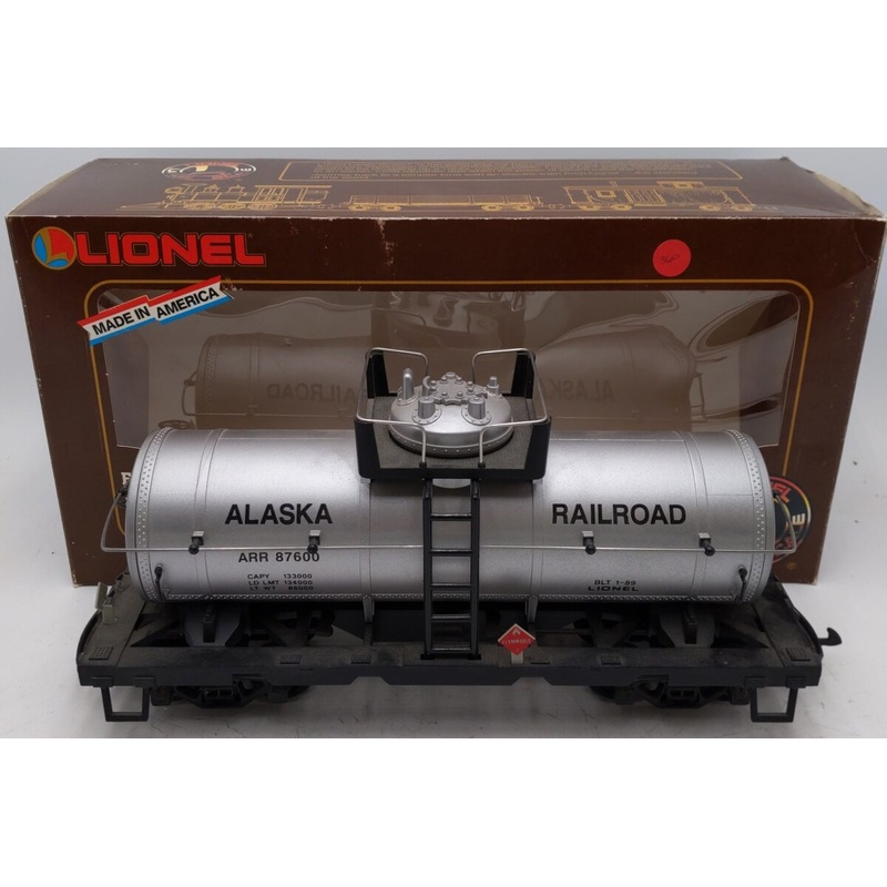 Lionel 8-87600 G Scale Alaska Road Single Dome Tank Car EX/Box
