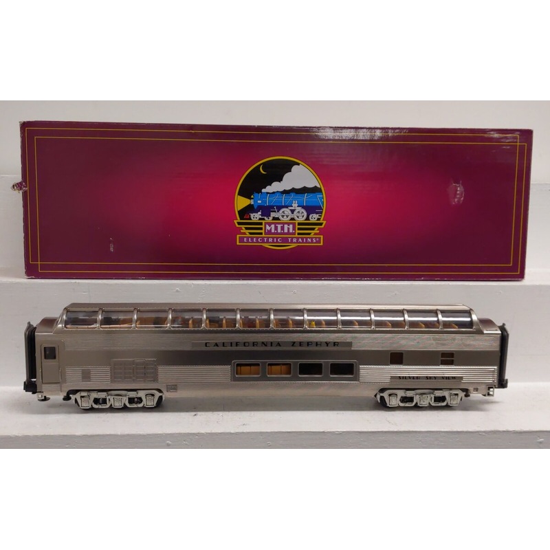 MTH 20-64071 O California Zephyr Streamed Full Length Vista Dome Passenger Car LN/Box