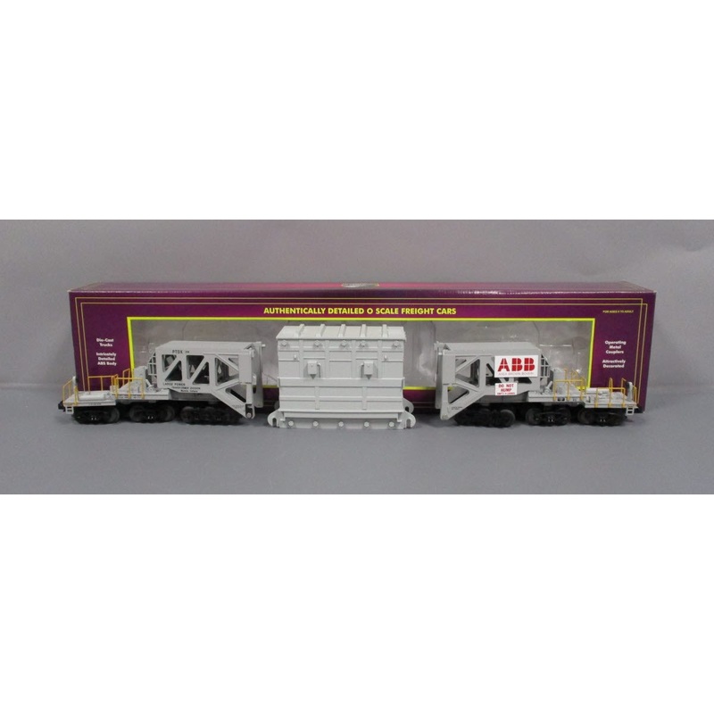 MTH 20-98291 O ABB Schnabel Flatcar w/ Transformer #204 EX/Box