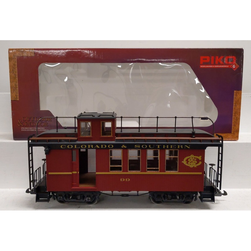 Piko 38646 G Colorado & Southern Wood Drover’s Caboose #99 (Metal Wheels) EX/Box
