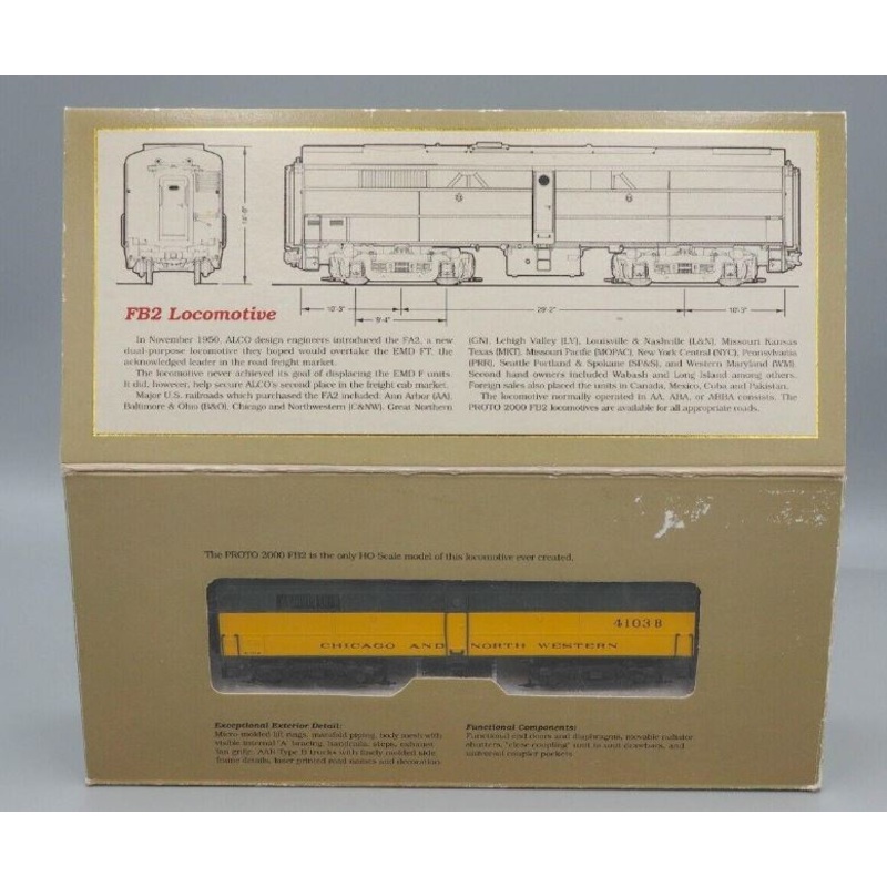 Proto 2000 8338 HO Scale C&NW Unpowered Diesel FB2 Diesel Locomotive #4103B NIB