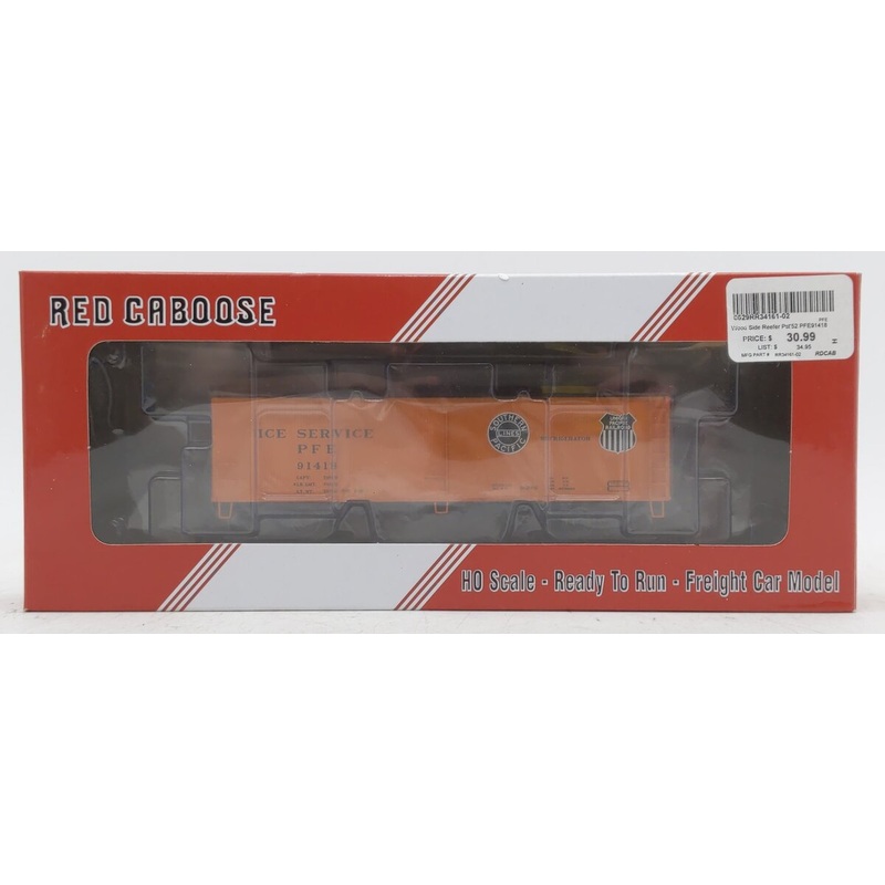 Red Caboose RR-34161-02 HO PFE Wood Refrigerator Car #91418 LN/Box