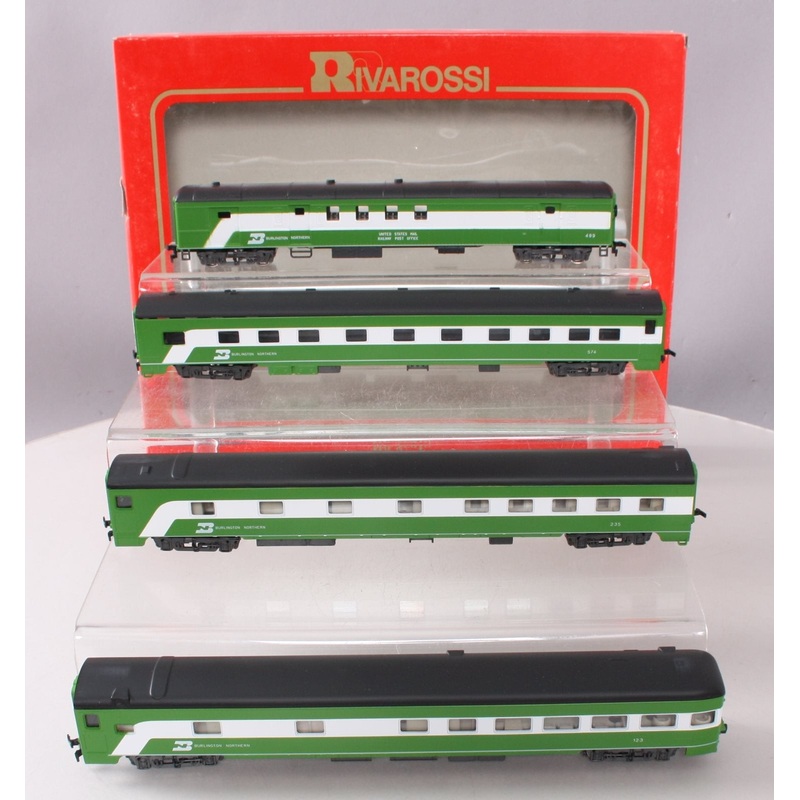 Rivarossi 6949 HO Burlington Northern 1930’s 4-Car Passenger Set (Set B) NIB