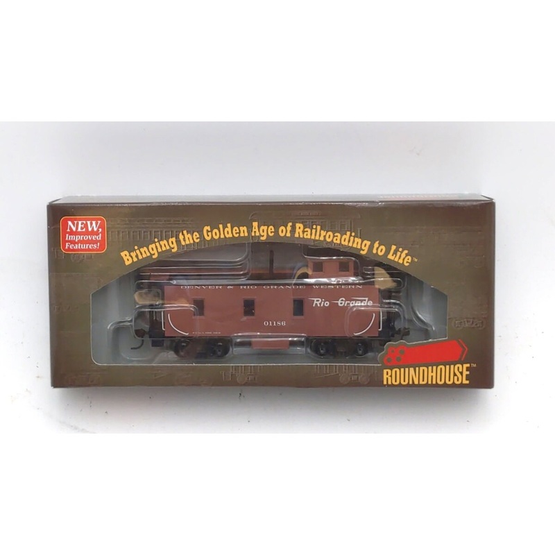 Roundhouse 84387 HO Denver & Rio Grande Western 30′ 3-Window Caboose #01186 NIB