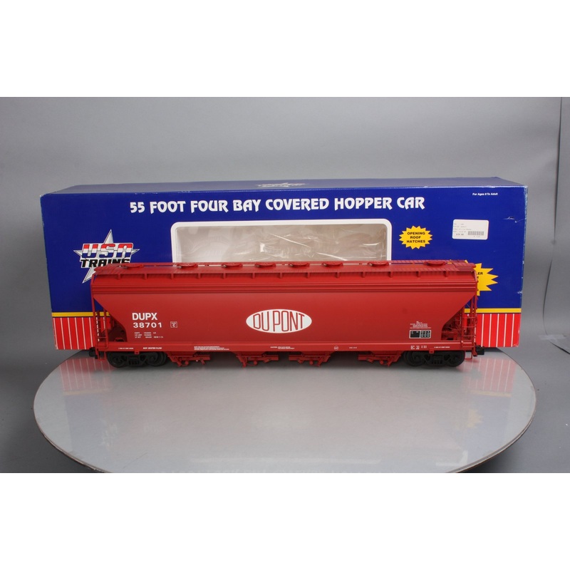 USA Trains 14120 G DuPont 4-Bay Center Flow Hopper #38701 – Metal Wheels EX/Box