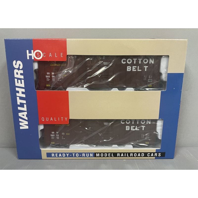 Walthers 932-27111 HO SSW-Cotton Belt 50′ Hi-Cube Paper Box Cars (Set of 2) NIB