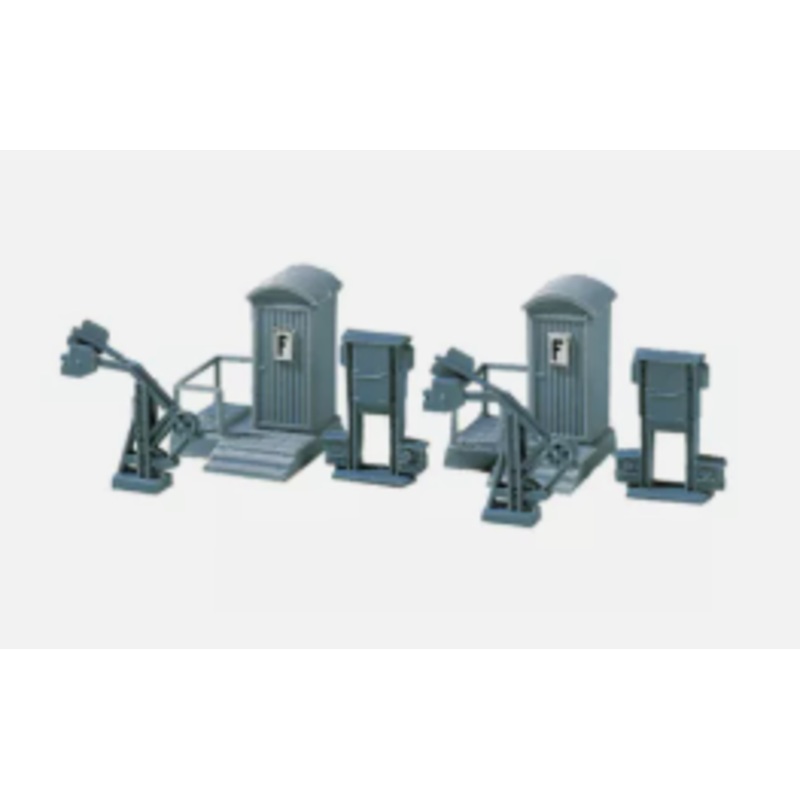 Auhagen 12242 HO Scale 2 Streckentelefone, 4 Spannwerke (4Switches and 2Phones)