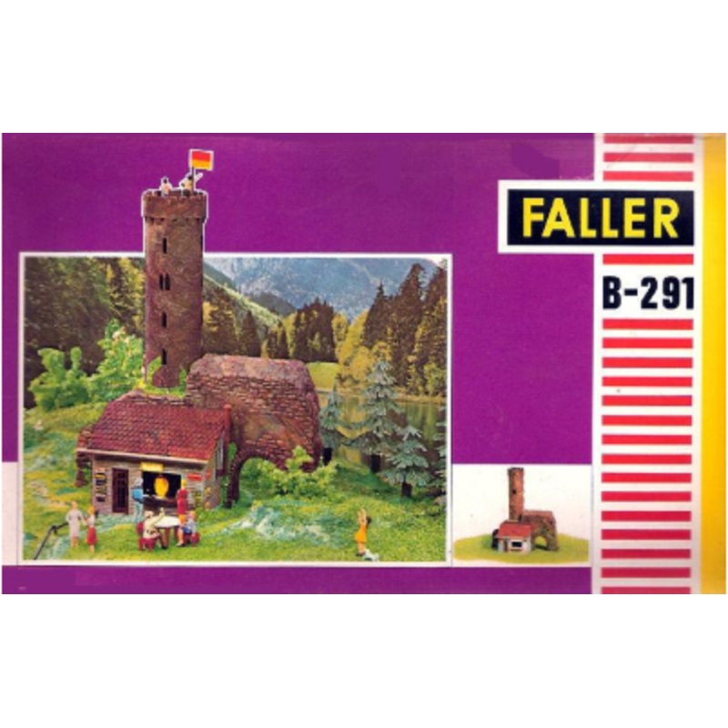 Faller B291 HO Castle Ruins w/Lookout Tower Plastic Building Kit