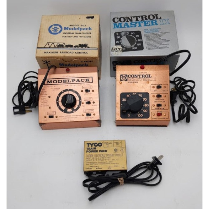 MRC & Tyco HO Scale Assorted Power Packs & Controller [3] VG