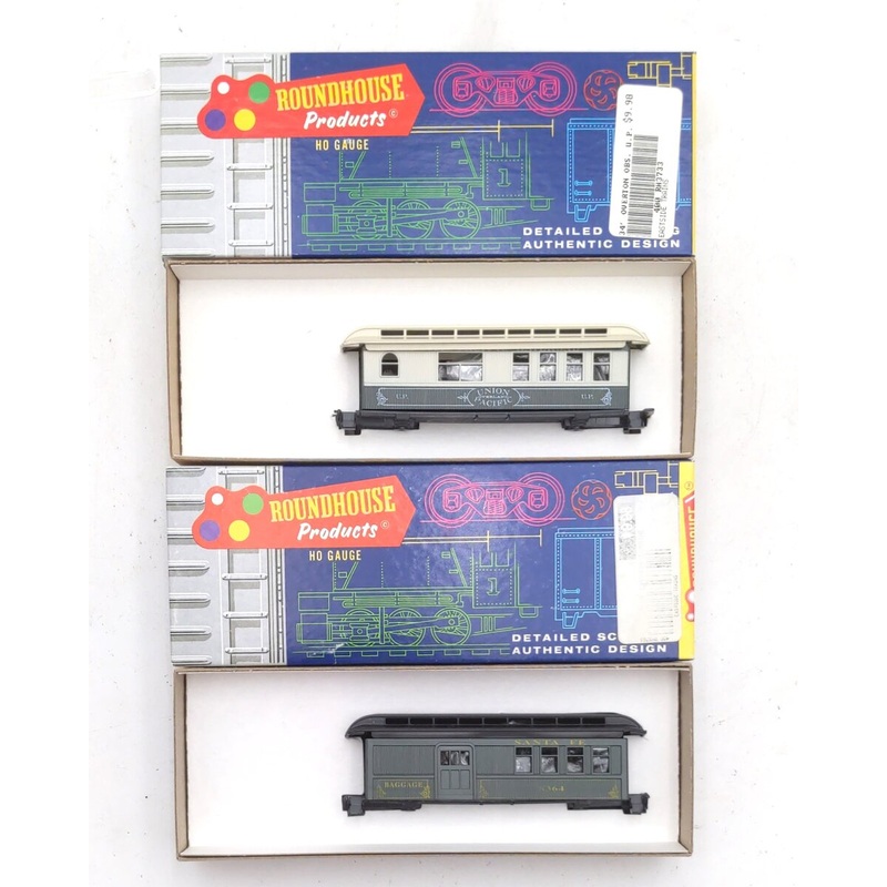 Roundhouse HO Scale Overton Santa Fe & Union Pacific Overton Passenger Cars [2] EX