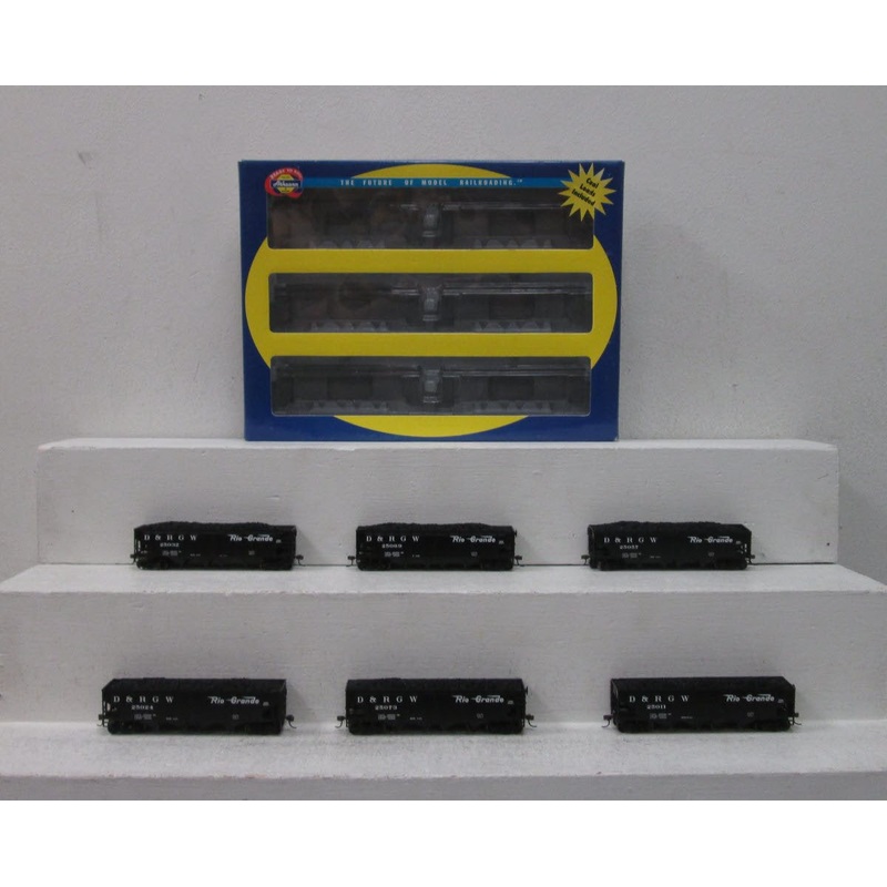 Athearn 91163 HO Scale Rio Grande 40′ Quad Hopper 6- Car Set NIB