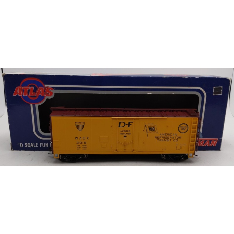Atlas 0581-2 O Scale American Refrigerator Transit 40′ Box Car #3015 (2 Rail) EX/Box