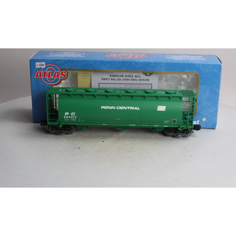 Atlas 6327-1 Penn Central 3-Bay Cylindrical Hopper #884312 (3-Rail) LN/Box