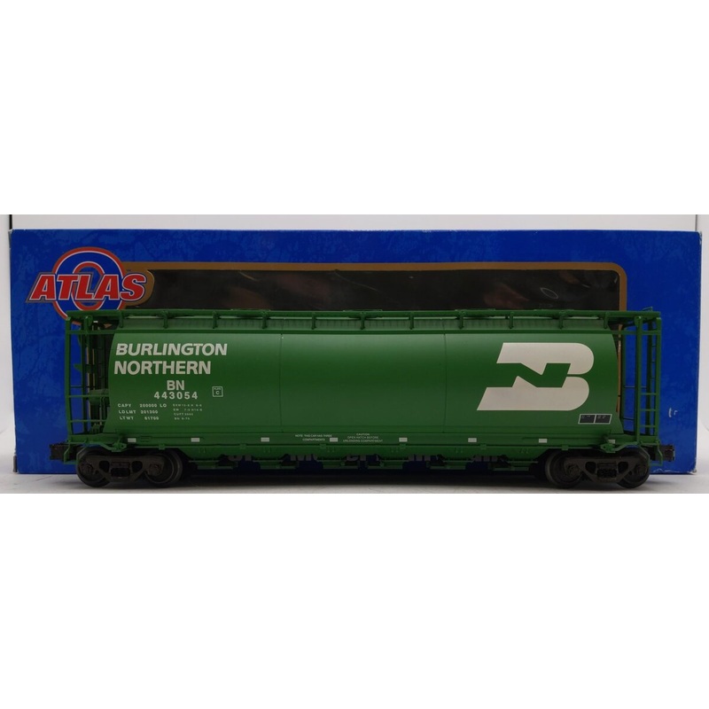 Atlas 6331-2 O Burlington Northern 6-Bay Cylindrical Hopper #443054 (3-Rail) EX/Box