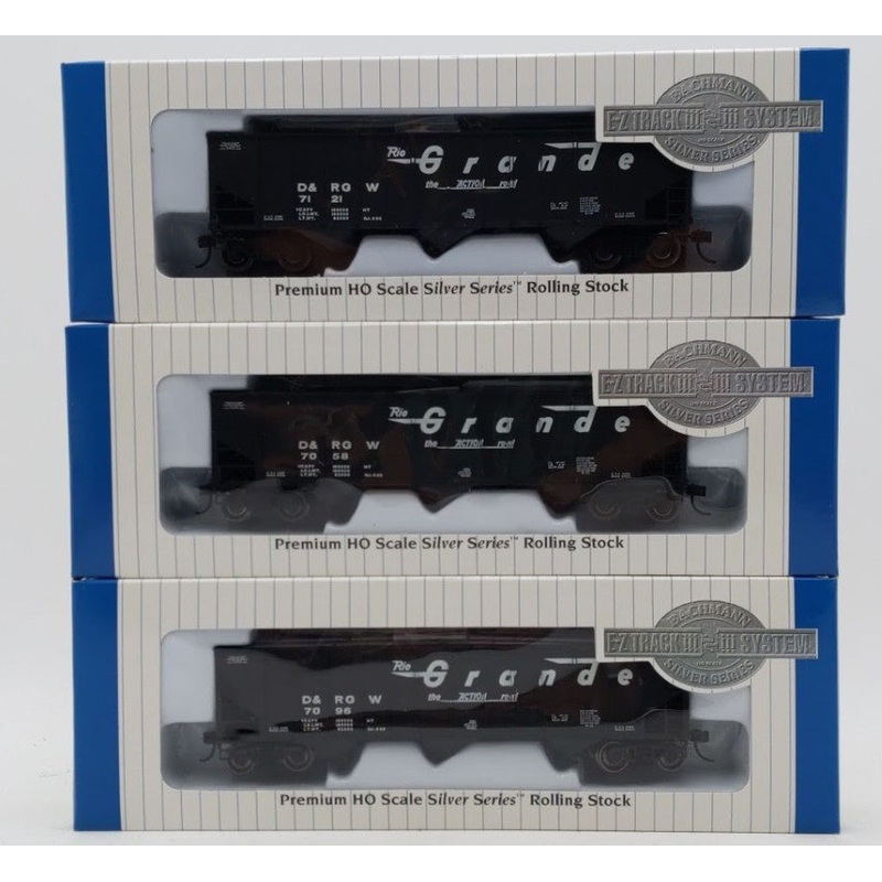 Bachmann 18739 HO Denver & Rio Grande Western 3-Bay Hopper (Pack of 6) LN/Box