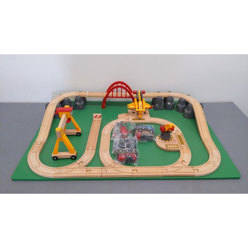 Brio Wooden Track Assembled Lay Out W/ Accessories EX