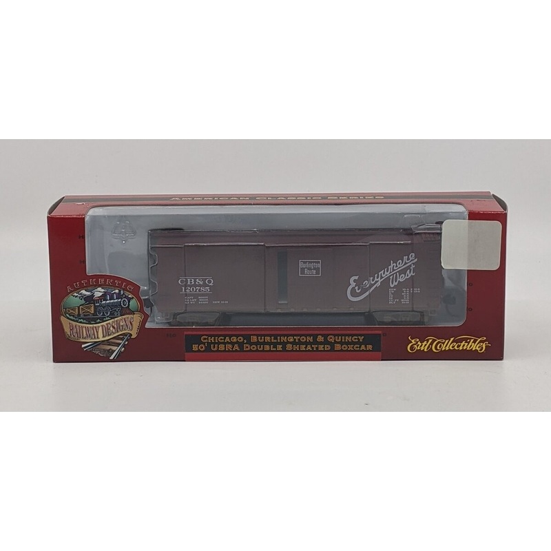 Ertl 3333 HO Scale Chicago, Burlington, & Quincy 50′ USRA Double Sheated Boxcar MT/Box