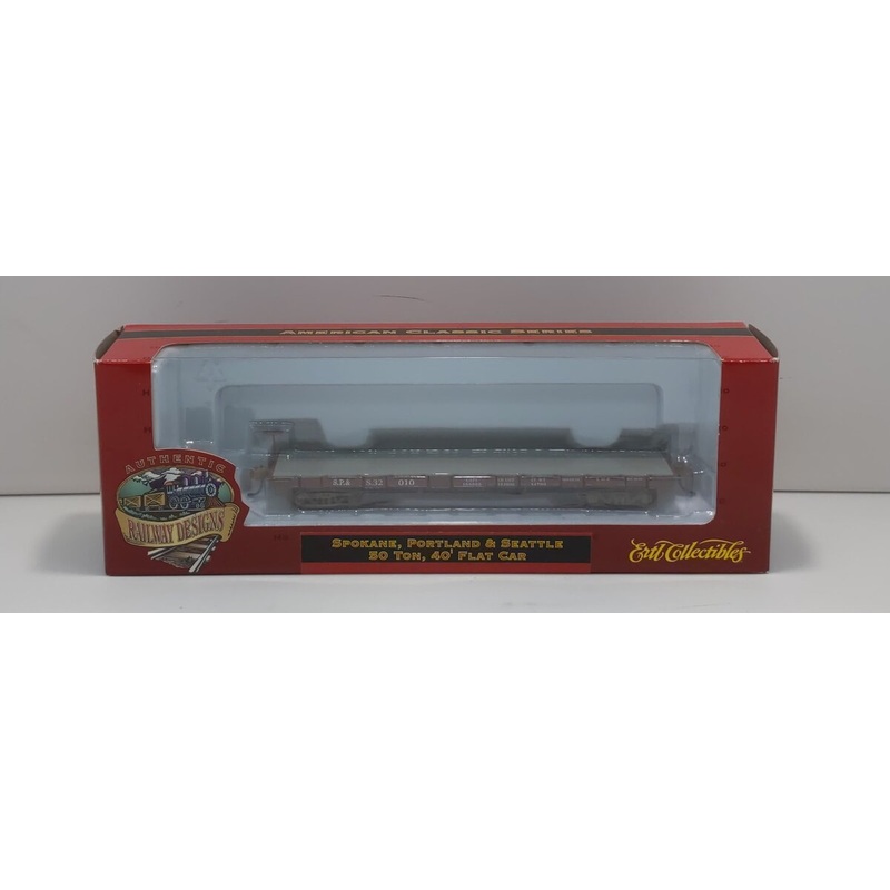 Ertl 4978 HO Scale Spokane Portland & Seattle 50 Ton 40′ Flat Car # 32010 NIB