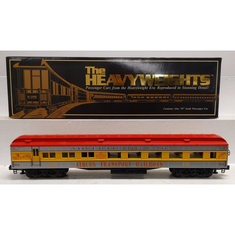 K-Line K4416-0002 O Circus Transport Railroad 18 Heavyweight Advertising Car LN/Box