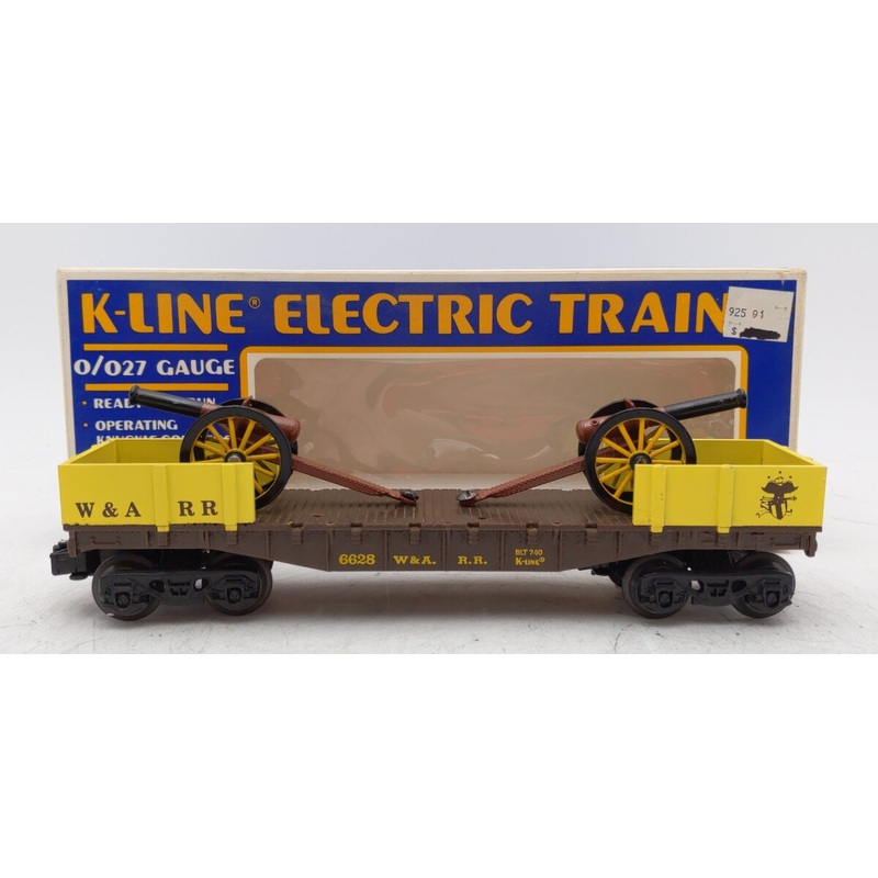 K-Line K6628 O Gauge Western & Atlantic Railroad Cannon Car VG/Box