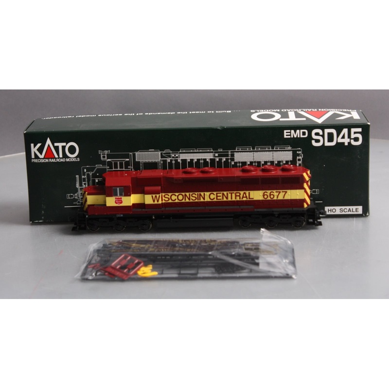Kato 37-1744 HO Wisconsin Central SD45 Diesel Locomotive #6677 NIB