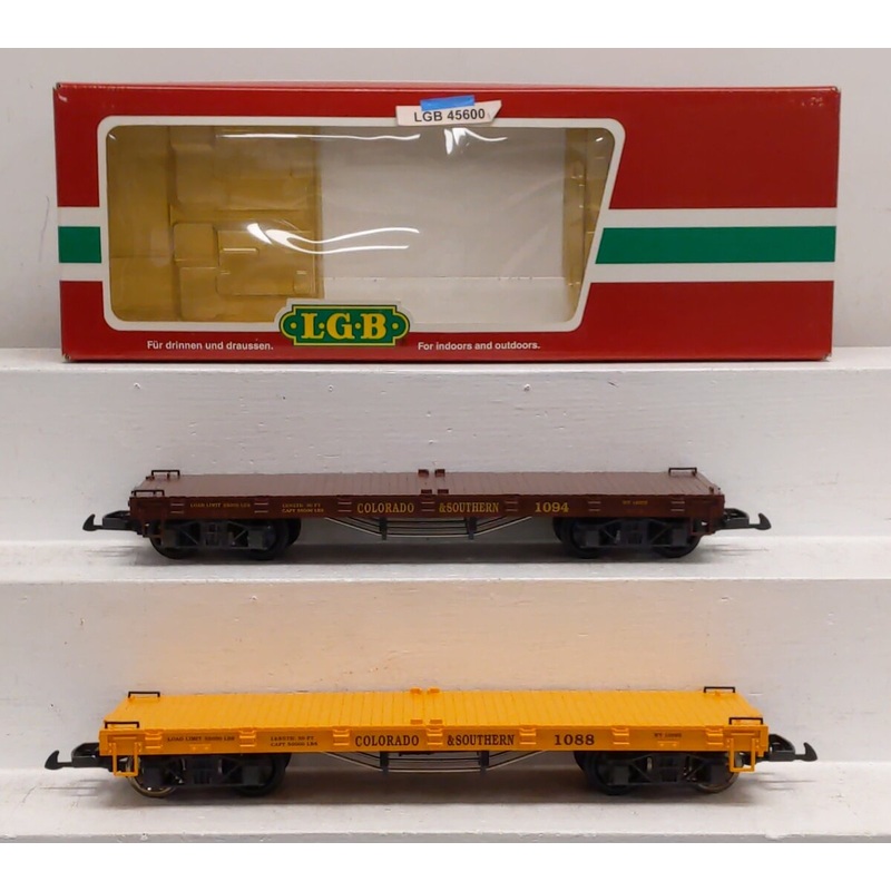LGB 45600 G Scale Colorado & Southern Flatcars EX/Box
