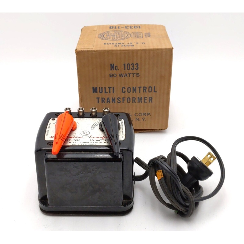 Lionel 1033 Vintage O 90 Watt Transformer w/ Whistle VG/Box