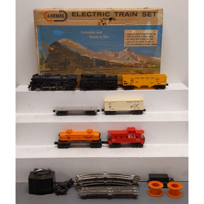 Lionel 11500 Vintage O 671 Steam Freight w/6176, 6465, 6014, 6059 VG/Box