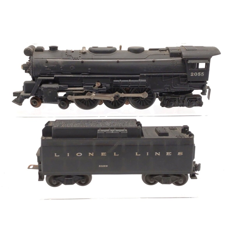 Lionel 2055 Vintage O 4-6-4 Hudson Steam Locomotive with 6026W Tender VG