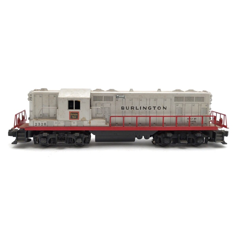 Lionel 2328 Vintage O Burlington GP-7 Powered EMD Diesel Locomotive VG